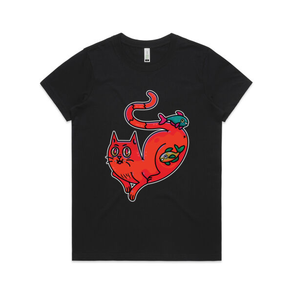 Purrfect Friendships - V2 - AS Colour - Organic Women's  Maple Tee Thumbnail