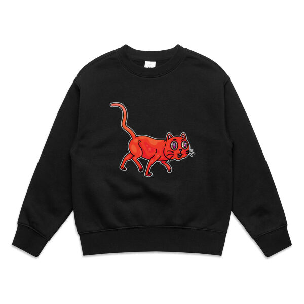 Derp City, Population Kitty! - AS Colour - Kids Relax Crew Thumbnail