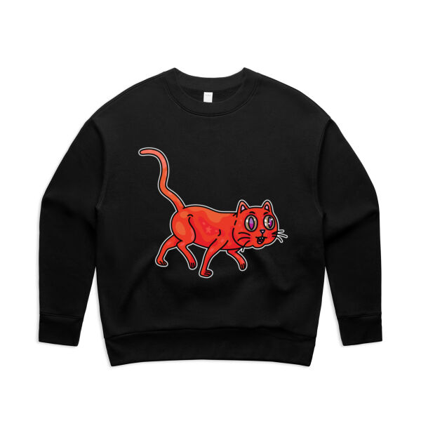 Derp City, Population Kitty! - AS Colour - Women's Relax Crew Thumbnail