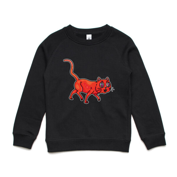 Derp City, Population Kitty! - AS Colour - Youth Supply Crew Sweatshirt Thumbnail