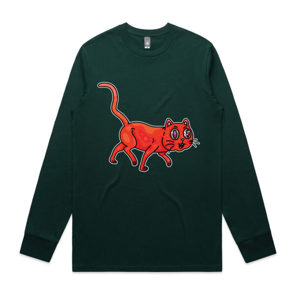 Derp City, Population Kitty! - AS Colour -  Men's Staple L/S Tee  Thumbnail