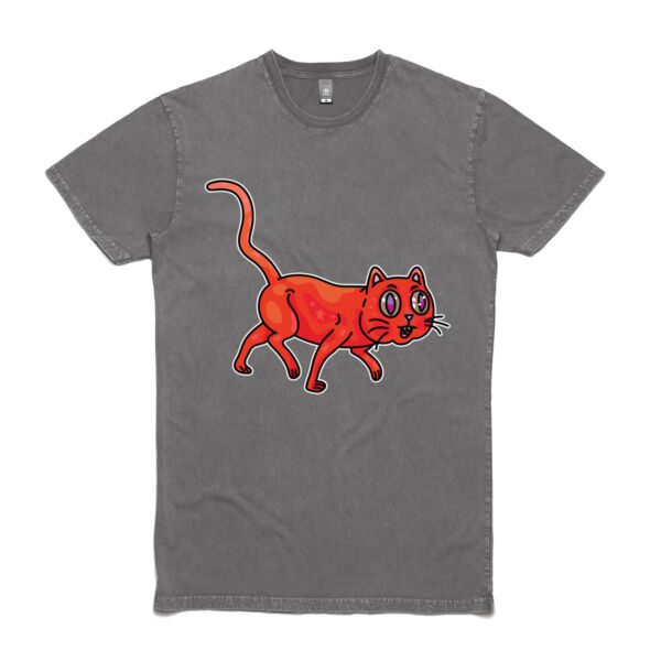 Derp City, Population Kitty! - AS Colour Stone Wash Staple Tee Thumbnail
