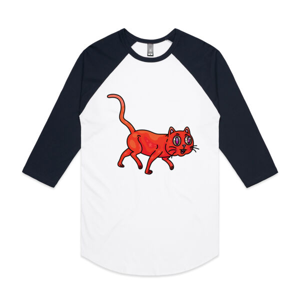 Derp City, Population Kitty! - AS Colour - 3/4 Raglan Baseball Sleeve Tee Thumbnail