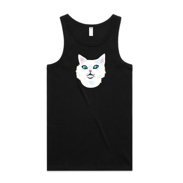 Snowy Cat - AS Colour - Mens Organic Heavy Singlet Thumbnail