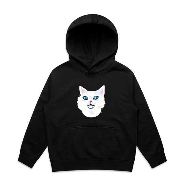 Snowy Cat - AS Colour - Youth Relax Hood Thumbnail