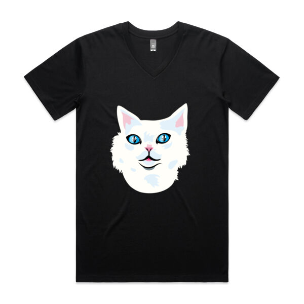 Snowy Cat - AS Colour - Men's Staple V-Neck Thumbnail