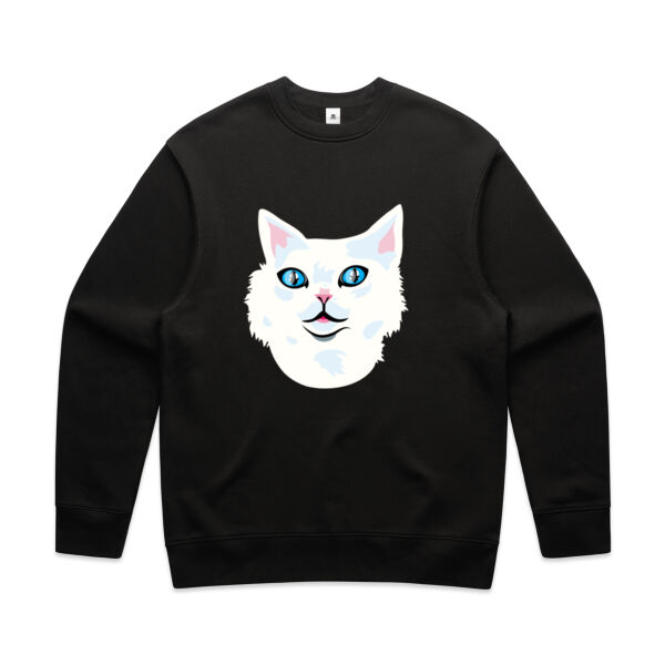Snowy Cat - AS Colour - Men's Relax Crew Thumbnail