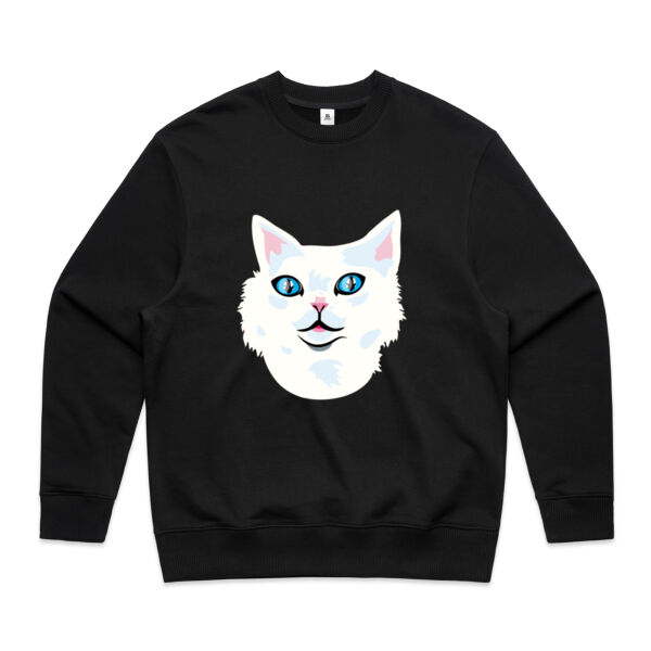 Snowy Cat - AS Colour - Men's Heavy Crew Thumbnail