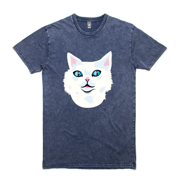 Snowy Cat - AS Colour Stone Wash Staple Tee Thumbnail