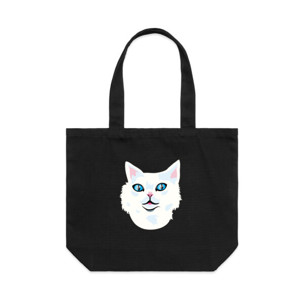 Snowy Cat - AS Colour Shoulder Tote Bag Thumbnail