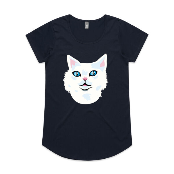 Snowy Cat - AS Colour - Women's 'Mali' Scoop Tee Thumbnail