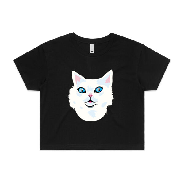 Snowy Cat - AS Colour - Women's Crop Tee Thumbnail