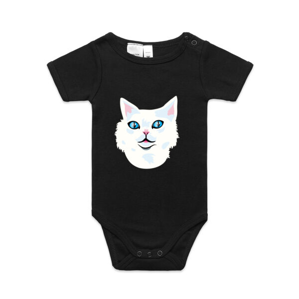 Snowy Cat - AS Colour - Organic Baby 'Mini-me' Onesie Romper Thumbnail
