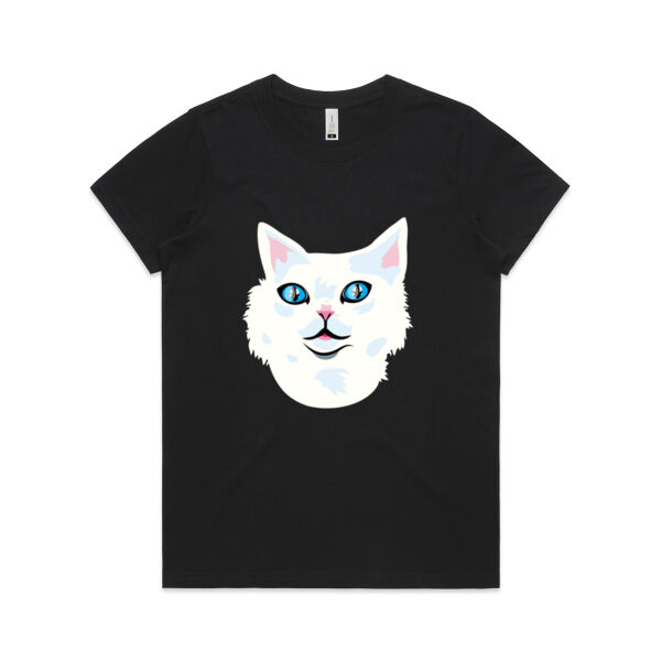 Snowy Cat - AS Colour - Organic Women's  Maple Tee Thumbnail