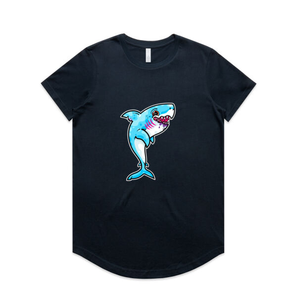 The Vigorous, Hungry Shark of the sea - AS Colour - Women's Maple Curve Tee Thumbnail