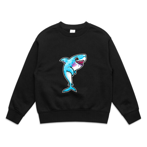 The Vigorous, Hungry Shark of the sea - AS Colour - Kids Relax Crew Thumbnail