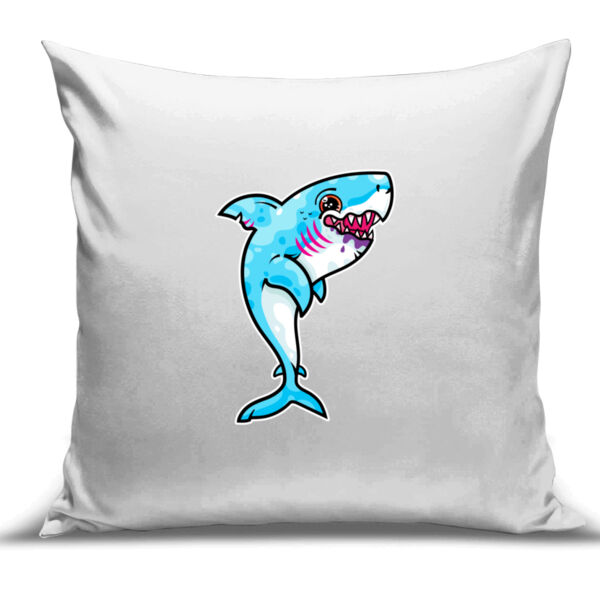 The Vigorous, Hungry Shark of the sea - Cushion Cover - 100% Linen Thumbnail
