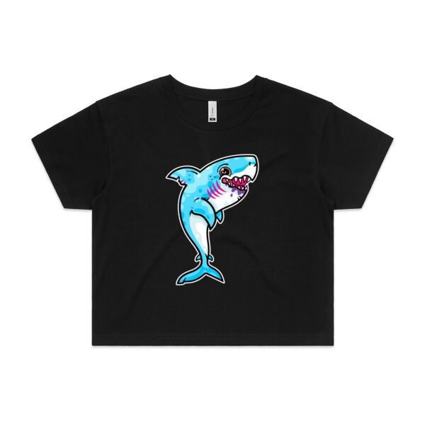The Vigorous, Hungry Shark of the sea - AS Colour - Women's Crop Tee Thumbnail