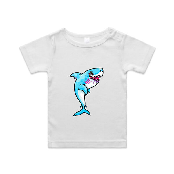 The Vigorous, Hungry Shark of the sea - AS Colour - Organic Infant Wee Tee Thumbnail