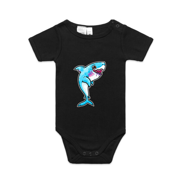The Vigorous, Hungry Shark of the sea - AS Colour - Organic Baby 'Mini-me' Onesie Romper Thumbnail