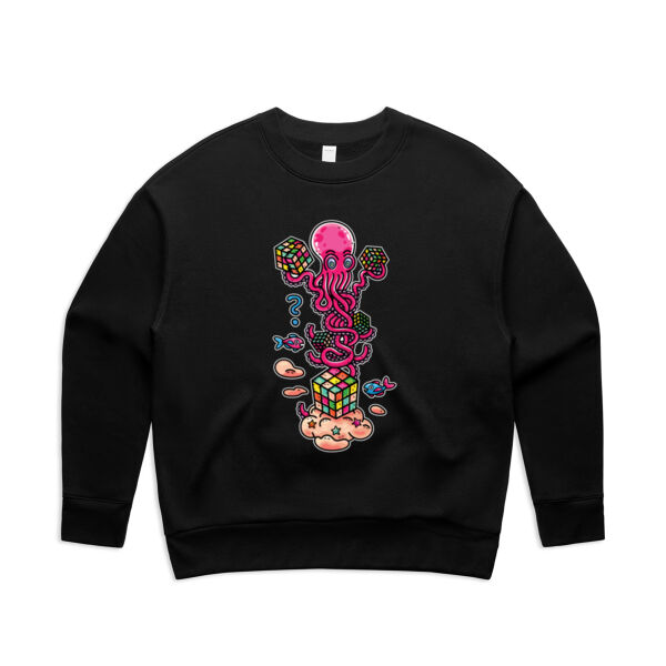 Octo Cube Solver - Version 1 - AS Colour - Women's Relax Crew Thumbnail