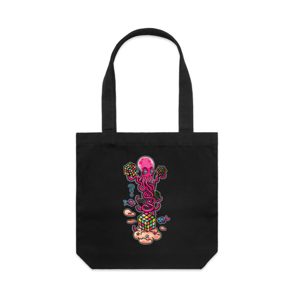 Octo Cube Solver - Version 1 - AS Colour - Canvas Tote 'Carrie' Bag  Thumbnail