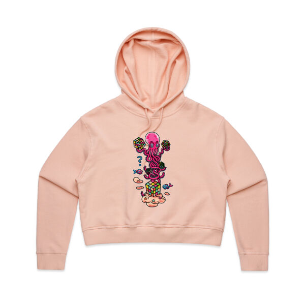 Octo Cube Solver - Version 1 - AS Colour - Women's Crop Hood Thumbnail