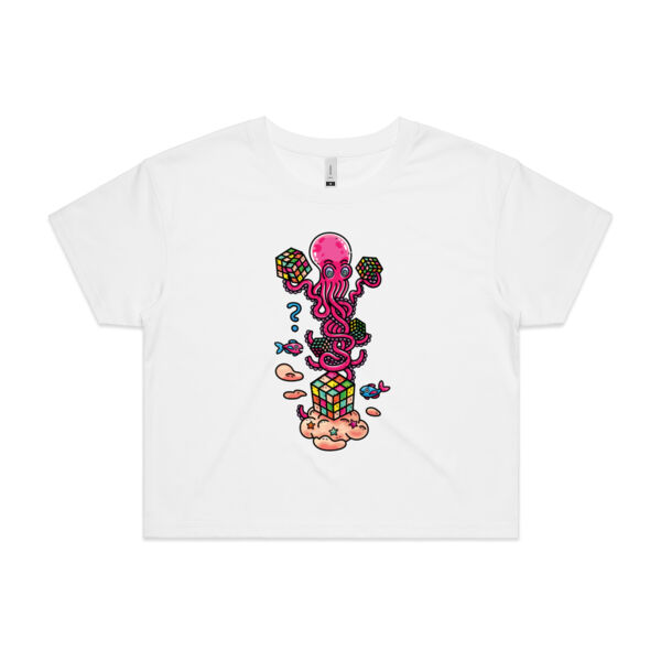 Octo Cube Solver - Version 1 - AS Colour - Women's Crop Tee Thumbnail