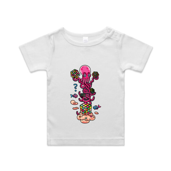 Octo Cube Solver - Version 1 - AS Colour - Organic Infant Wee Tee Thumbnail