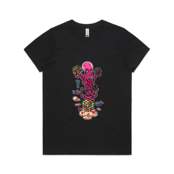 Octo Cube Solver - Version 1 - AS Colour - Organic Women's  Maple Tee Thumbnail
