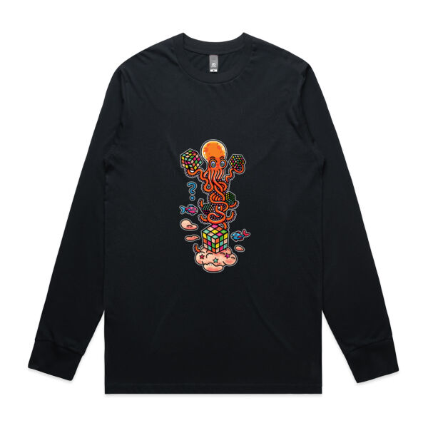 Octo Cube Solver - Version 2 - AS Colour -  Men's Staple L/S Tee  Thumbnail