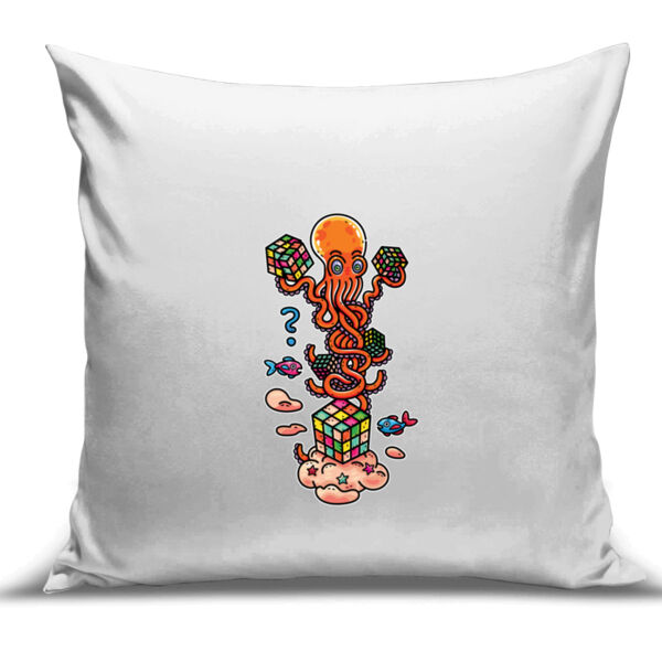 Octo Cube Solver - Version 2 - Cushion Cover - 100% Linen Thumbnail
