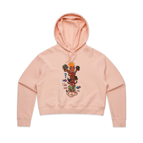 Octo Cube Solver - Version 2 - AS Colour - Women's Crop Hood Thumbnail