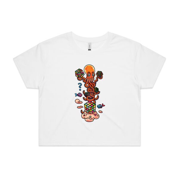 Octo Cube Solver - Version 2 - AS Colour - Women's Crop Tee Thumbnail