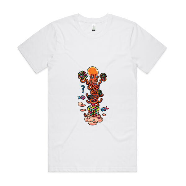 Octo Cube Solver - Version 2 - AS Colour - Organic Cotton Unisex Tee Thumbnail