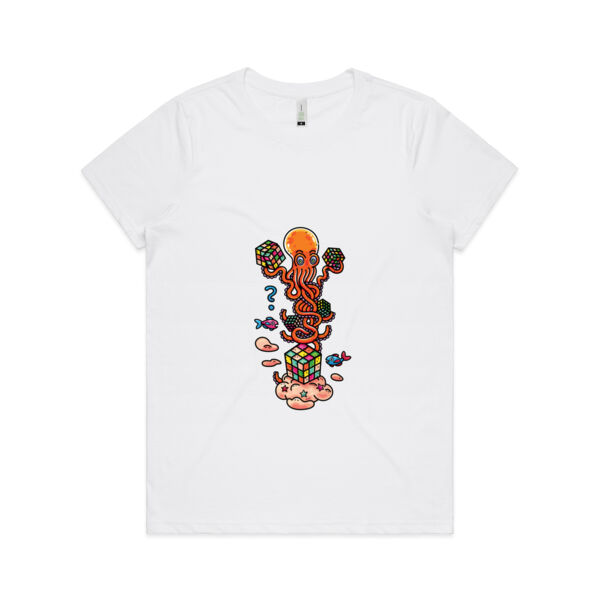 Octo Cube Solver - Version 2 - AS Colour - Organic Women's  Maple Tee Thumbnail
