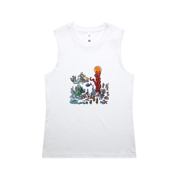 A Sea Bed fit for an Octopus - AS Colour - Women's Maple Tank Thumbnail