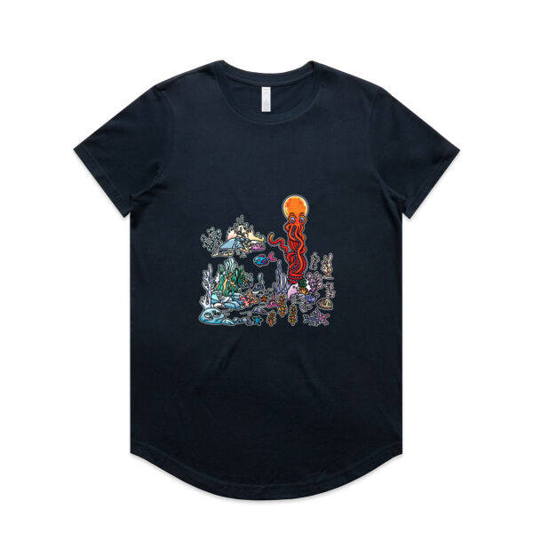 A Sea Bed fit for an Octopus - AS Colour - Women's Maple Curve Tee Thumbnail