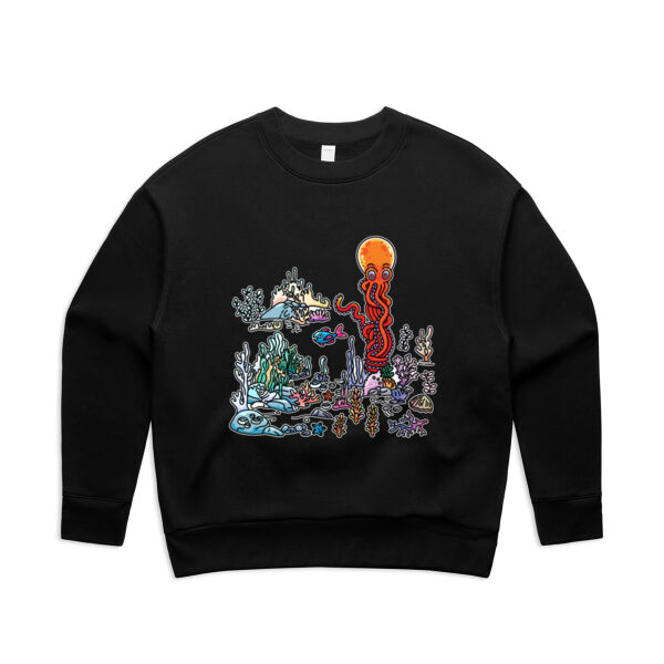 A Sea Bed fit for an Octopus - AS Colour - Women's Relax Crew Thumbnail