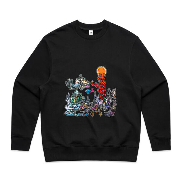 A Sea Bed fit for an Octopus - AS Colour - Men's Heavy Crew Thumbnail