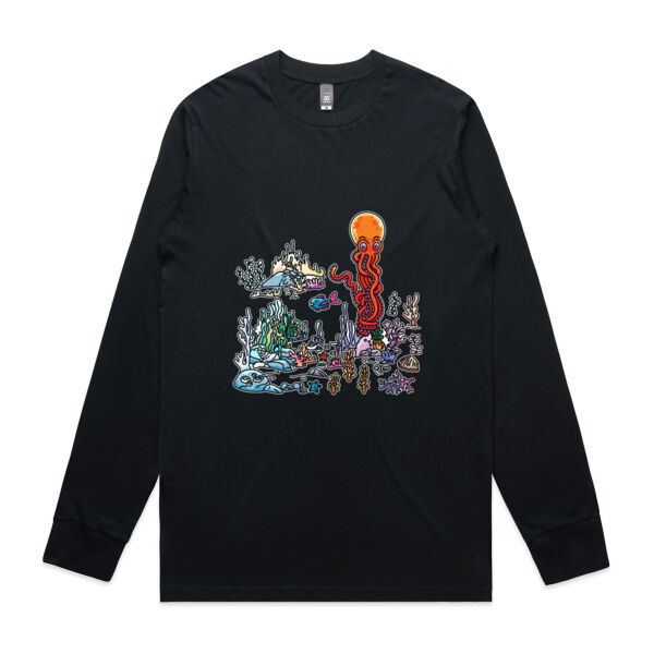 A Sea Bed fit for an Octopus - AS Colour -  Men's Staple L/S Tee  Thumbnail