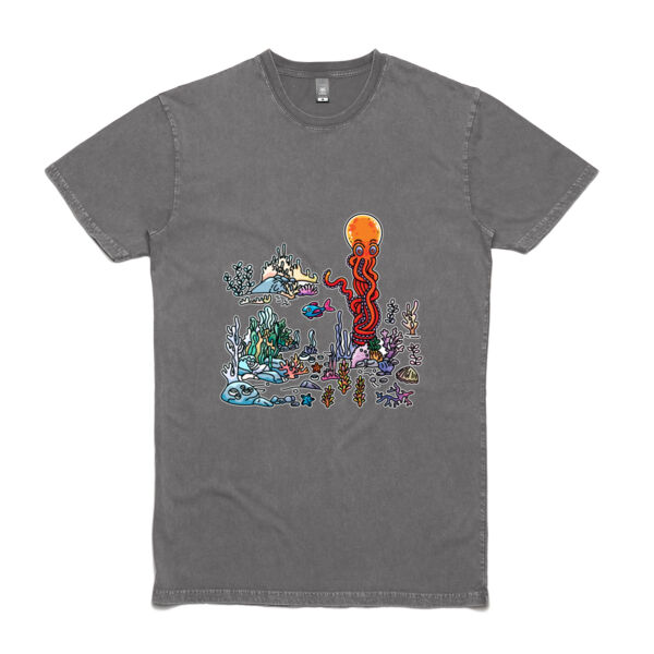 A Sea Bed fit for an Octopus - AS Colour Stone Wash Staple Tee Thumbnail