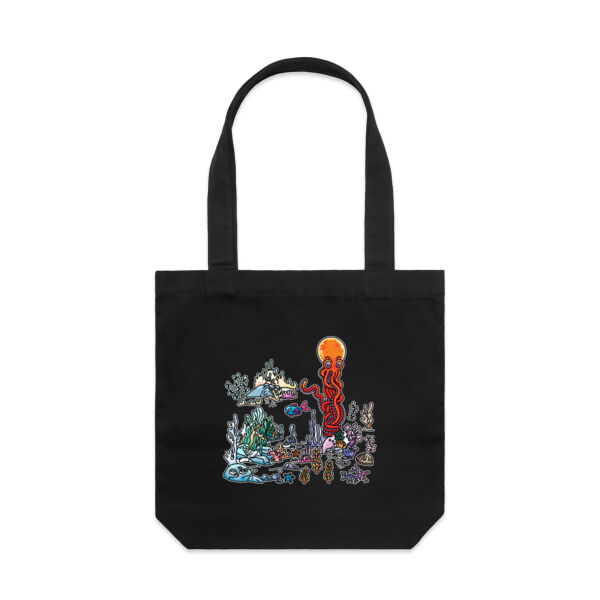 A Sea Bed fit for an Octopus - AS Colour - Canvas Tote 'Carrie' Bag  Thumbnail