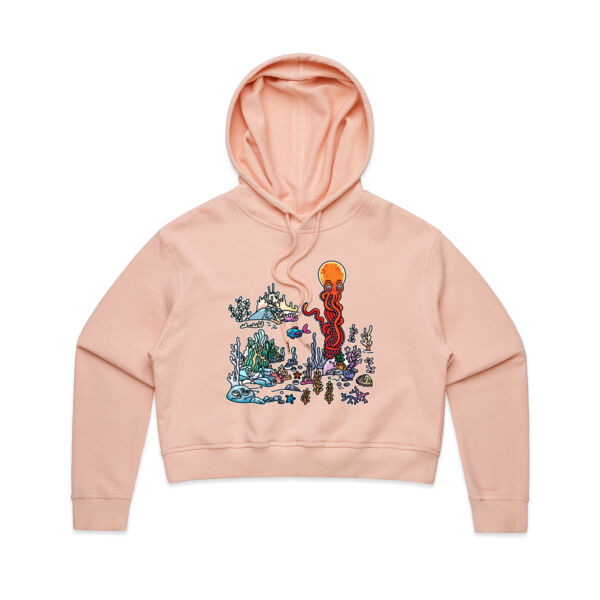 A Sea Bed fit for an Octopus - AS Colour - Women's Crop Hood Thumbnail