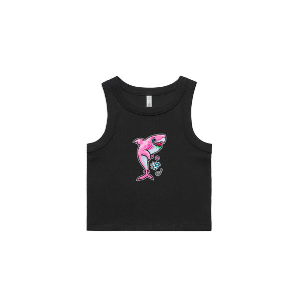 The Pink, friendly Shark of the sea - AS Colour - Wo's Organic Rib Crop Tank Thumbnail