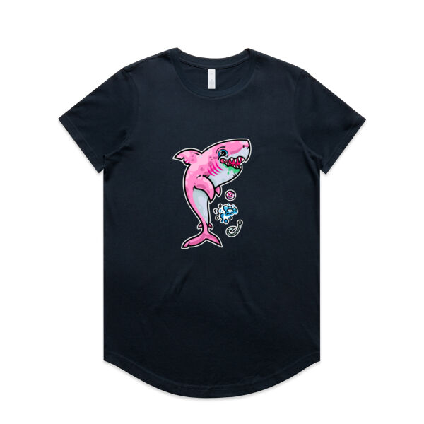 The Pink, friendly Shark of the sea - AS Colour - Women's Maple Curve Tee Thumbnail