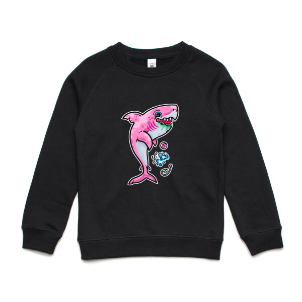 The Pink, friendly Shark of the sea - AS Colour - Youth Supply Crew Sweatshirt Thumbnail