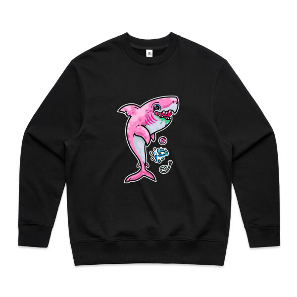 The Pink, friendly Shark of the sea - AS Colour - Men's Heavy Crew Thumbnail