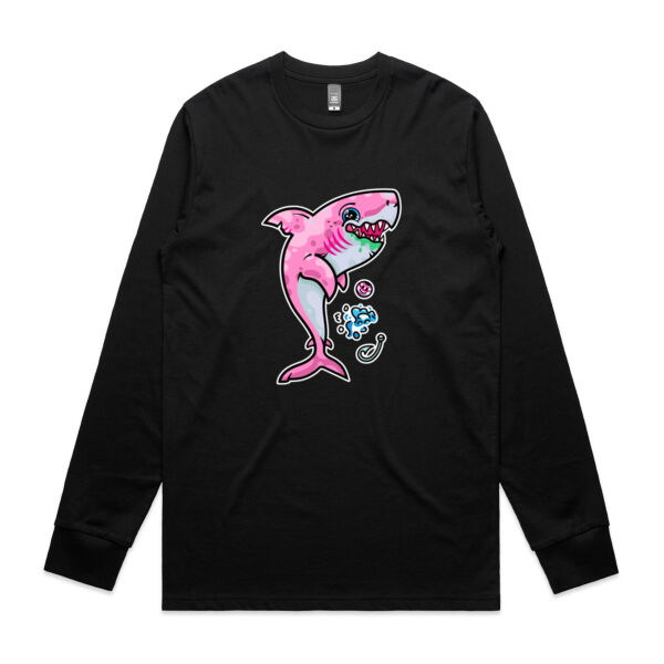 The Pink, friendly Shark of the sea - AS Colour -  Men's Staple L/S Tee  Thumbnail