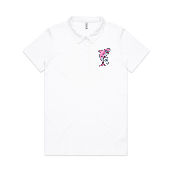 The Pink, friendly Shark of the sea - AS Colour - Amy Womens Polo Shirt Thumbnail
